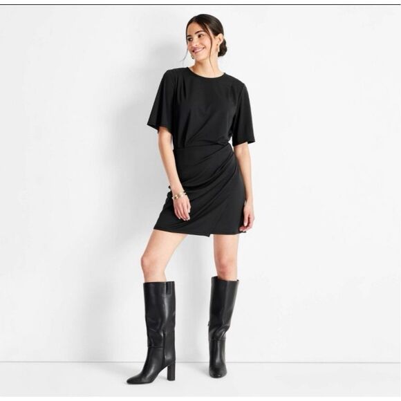 Future Collective Women’s Black Shirt Dress Size Small New - Picture 1 of 4